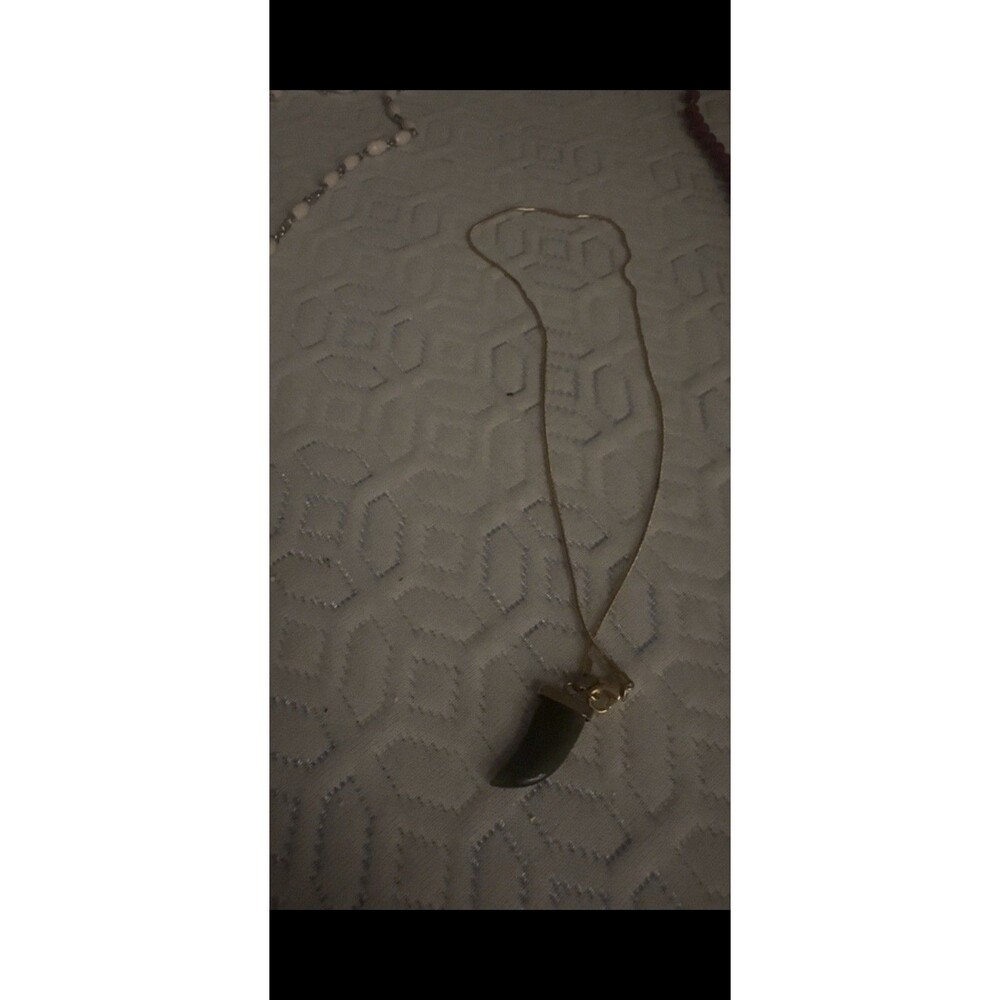 Jade Horn Vintage Pendant Gold Filled